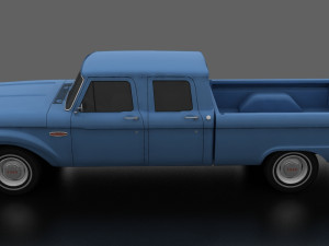 F-Series F-250 CrewCab Pickup 1965 Modelo 3D