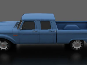 F-Series F-250 CrewCab Pickup 1965 3D Model