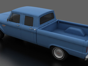 F-Series F-250 CrewCab Pickup 1965 Modelo 3D