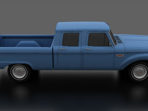 F-Series F-250 CrewCab Pickup 1965 Modelo 3D