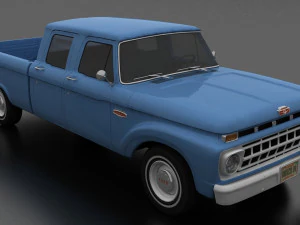 F-Series F-250 CrewCab Pickup 1965 3D Model