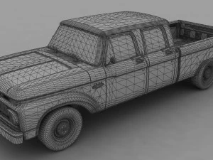 F-Series F-250 CrewCab Pickup 1965 3D Model