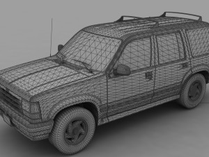 Explorer XLT 1991 Modelo 3D