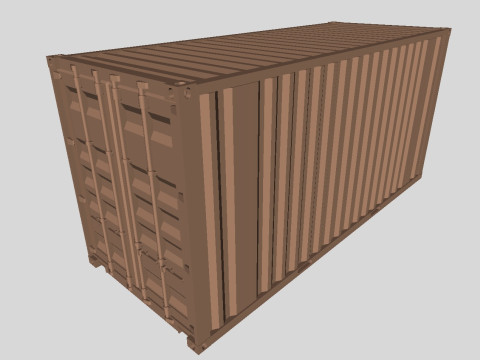 Printable Shipping Containers for H0 Scale Railroad Miniature 3D 프린트 모델