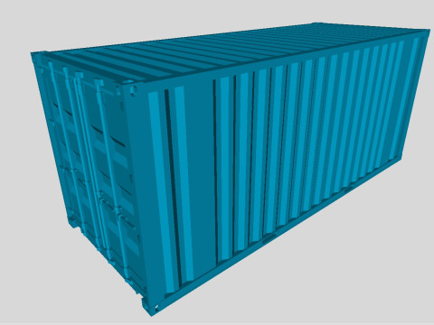 Printable Shipping Containers for H0 Scale Railroad Miniature 3D 프린트 모델