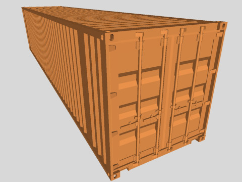 Printable Shipping Containers for H0 Scale Railroad Miniature 3D 프린트 모델