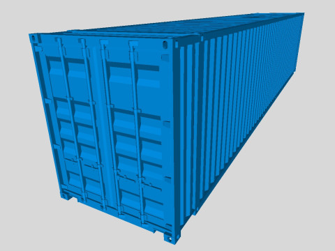 Printable Shipping Containers for H0 Scale Railroad Miniature 3D 프린트 모델
