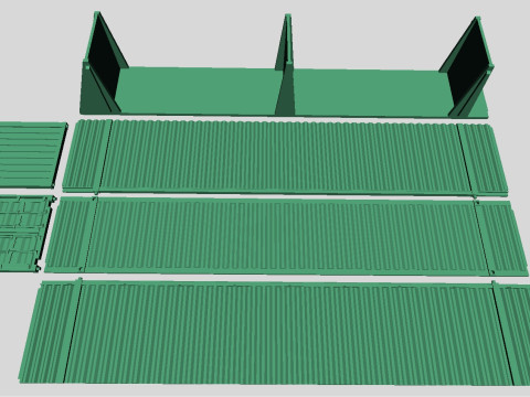 Printable Shipping Containers for H0 Scale Railroad Miniature 3D 프린트 모델