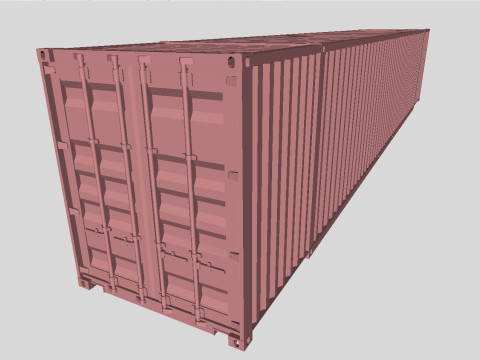 Printable Shipping Containers for H0 Scale Railroad Miniature 3D 프린트 모델