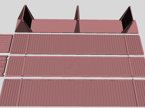 Printable Shipping Containers for H0 Scale Railroad Miniature 3D 프린트 모델