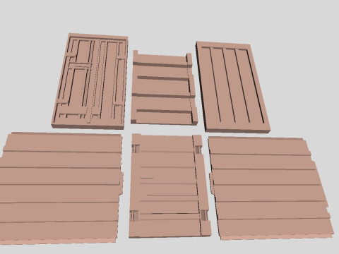 Printable Old type soviet USSR standard 3 and 5 ton cargo containers Model 3D