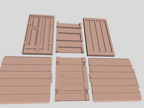 인쇄 가능한 구식 소련 소련 표준 3 및 5톤 화물 컨테이너 3D 모델
