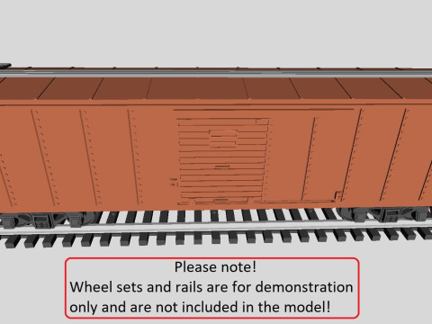 Printable Pennsylvania Railroad X29 Boxcar 1924 in H0 Scale Modelo 3D