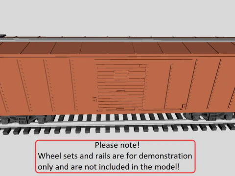 Printable Pennsylvania Railroad X29 Boxcar 1924 in H0 Scale 3D Model