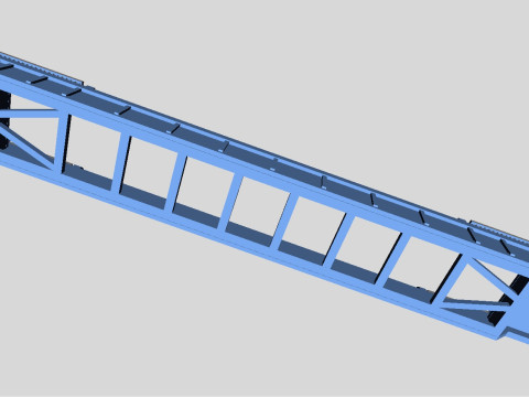 Printable Double Stack 53 ft Container Well Car in H0 Scale 3D Модель