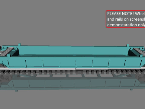 Printable Double Stack 40 ft Container Well Car in H0 Scale Modelo 3D