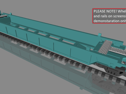 Printable Double Stack 40 ft Container Well Car in H0 Scale Modelo 3D