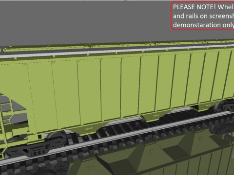 3-bay Covered Hopper printable model in H0 Scale 3D Model