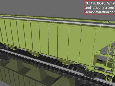 3-bay Covered Hopper printable model in H0 Scale 3D 모델