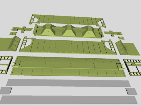 3-bay Covered Hopper printable model in H0 Scale 3D 모델