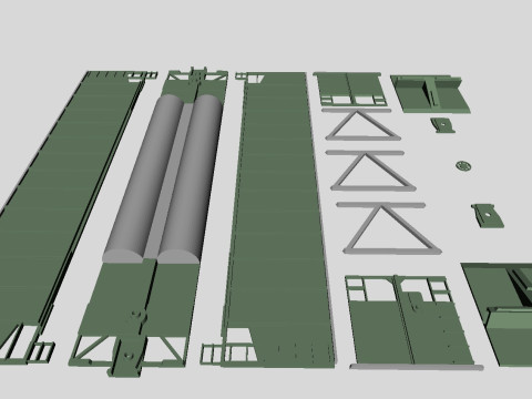 Bethgon Coalporter 1982 Coal Hopper printable in H0 Scale 3D 模型