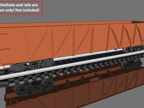 PRR クラス G24 ゴンドラ ホッパー スチール サイド (H0 スケール 3D モード) 3Dプリントモデル