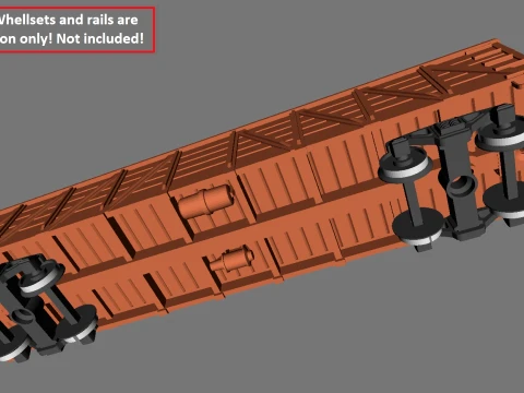 PRR Class G24 Gondola Composite Sides in H0 Scale 3D Print Model