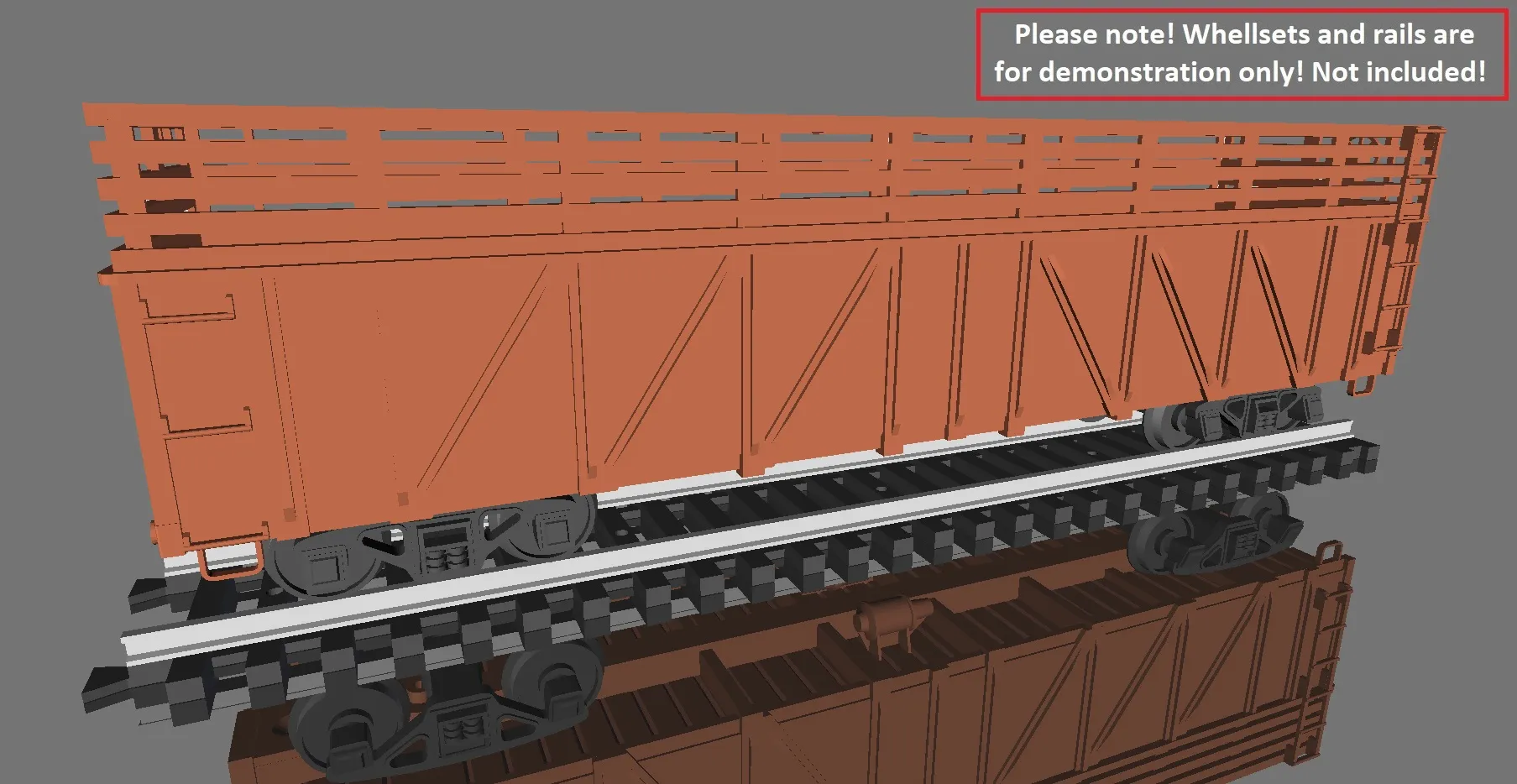 Edi&ccedil;&atilde;o de sucata de g&ocirc;ndola PRR classe G24 em escala H0 Modelo de Impressão 3D .c4d .max .obj .3ds .fbx .stl .blend 