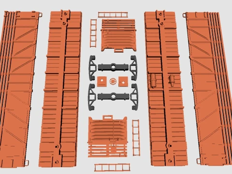 Edi&ccedil;&atilde;o de sucata de g&ocirc;ndola PRR classe G24 em escala H0 Modelo de Impressão 3D