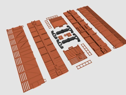 Edi&ccedil;&atilde;o de sucata de g&ocirc;ndola PRR classe G24 em escala H0 Modelo de Impressão 3D