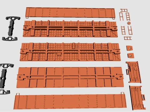 Cabinovia PRR Classe G29 da 46 piedi in scala H0 Modello di stampa 3D