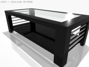 bklack table 3D 모델