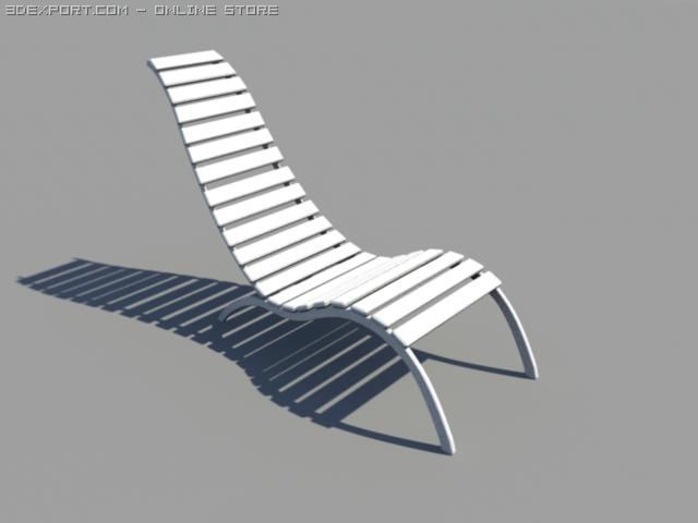deck chair Modelo 3D .c4d .max .obj .3ds .fbx .stl .blend 
