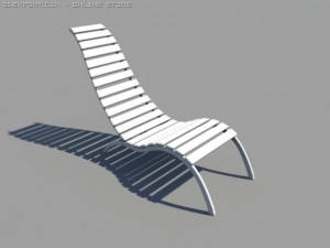 deck chair 3D Модель