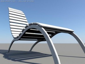 deck chair Modelo 3D