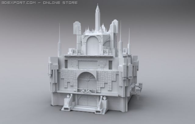 castle Modèle 3D .c4d .max .obj .3ds .fbx .stl .blend 