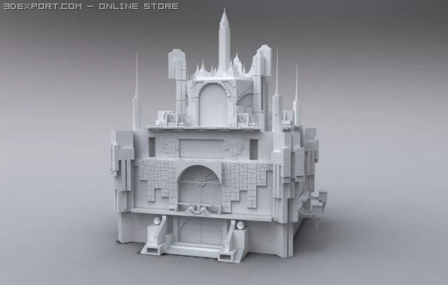 castle 3D Model .c4d .max .obj .3ds .fbx .stl .blend 