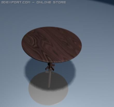 small wooden table Model 3D .c4d .max .obj .3ds .fbx .stl .blend 
