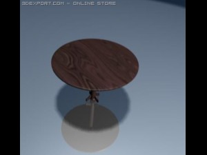 small wooden table 3D Model