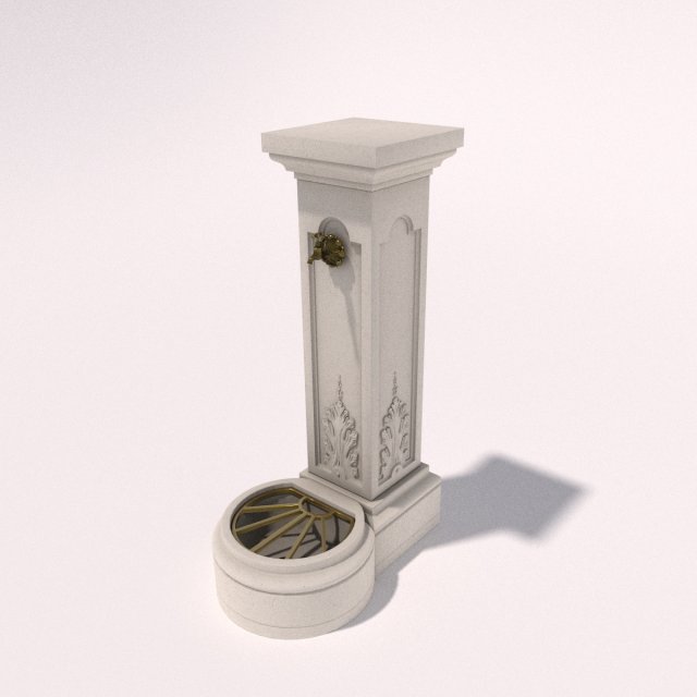concrete watertap column Modelo 3D .c4d .max .obj .3ds .fbx .stl .blend