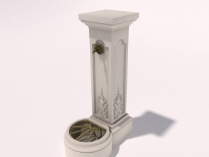 concrete watertap column 3Dモデル