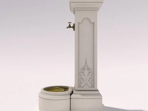 concrete watertap column 3D Model