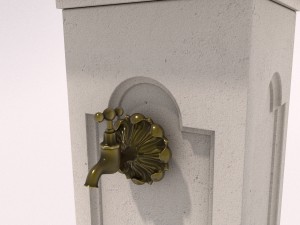 concrete watertap column Modelo 3D