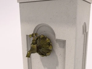 concrete watertap column 3D Model