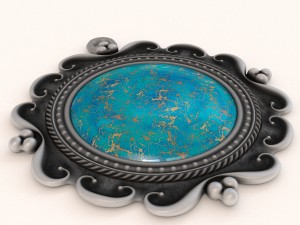 torquoise pendant Modèle 3D