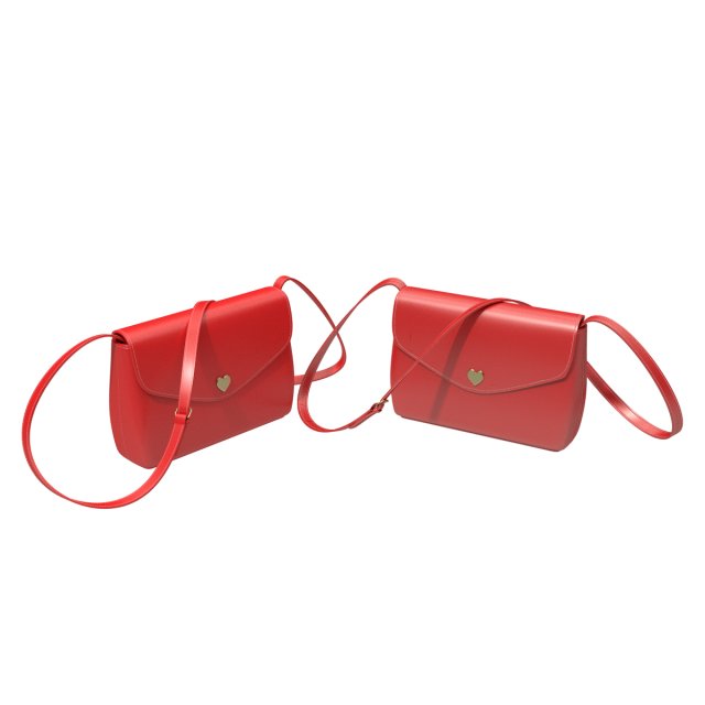 red handbag Modelo 3D .c4d .max .obj .3ds .fbx .stl .blend 