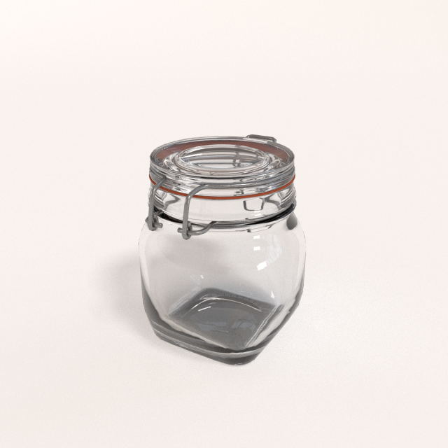 glass jar - small 3D 模型 .c4d .max .obj .3ds .fbx .stl .blend
