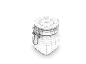 glass jar - small 3D 模型