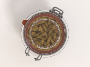 glass jar with pasta 3Dモデル
