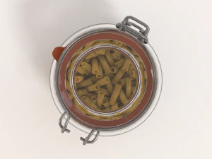 glass jar with pasta 3D Model